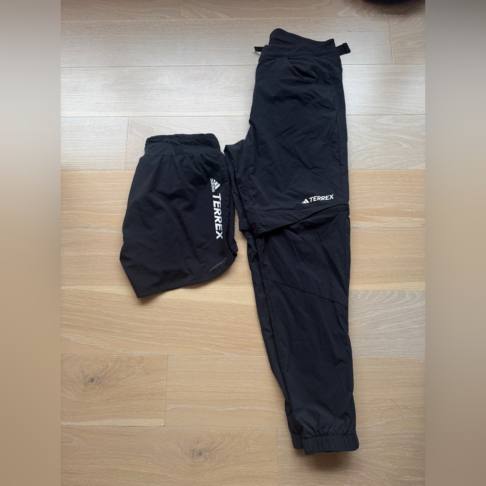 2 ADIDAS TERREX ITEMS: Adidas Agravic Shorts and Adidas TERREX Pants size Large